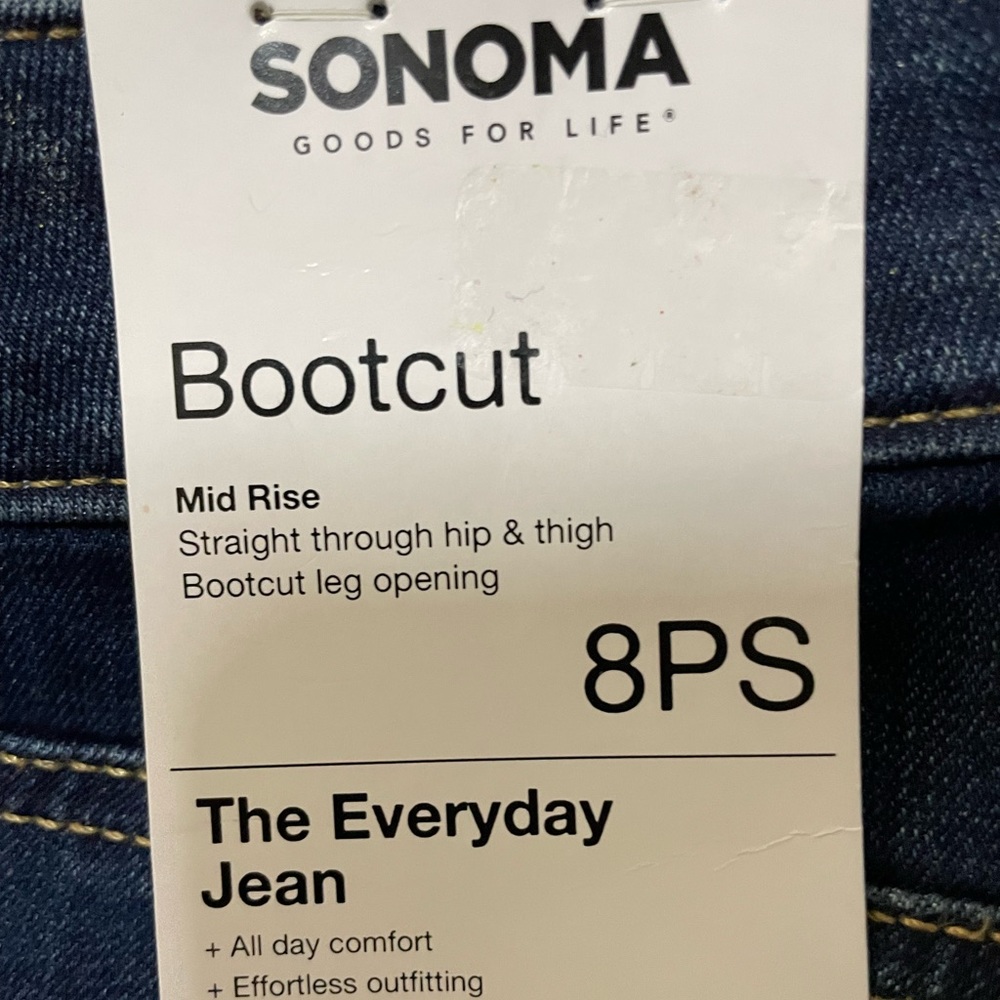 Brand new with tag Sonoma Bootcut The Everyday Jeans size 8petite small